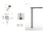 Gamba Tavolo Metallo con Piastra Avvitamento Regolabile pz.4 d.80 x 87h Alluminio Rigato  Camar - immagine 2